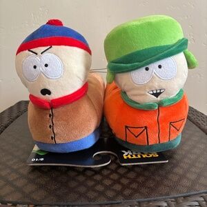The Ground Up South Park 3D Stan & Kyle Plush Slippers Size 9/10